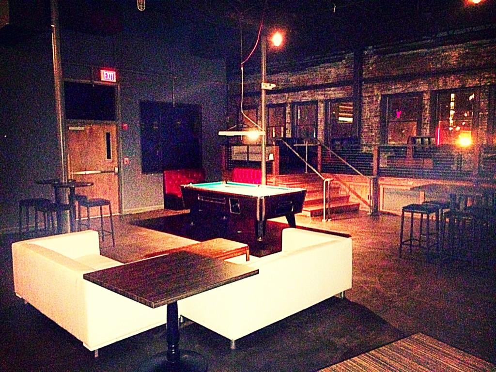 exchangedsm's tweet photo. Progress report.  All we need is a Budweiser table light and some #poolsharks!  @venuedsm http://t.co/fGSFZ6928t