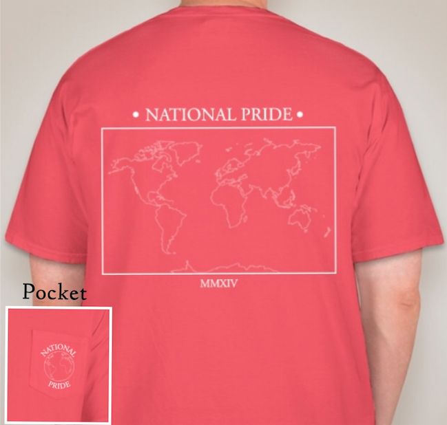 nationalpride_'s tweet photo. Salmon World Map t-shirt http://t.co/EehySKWK8G