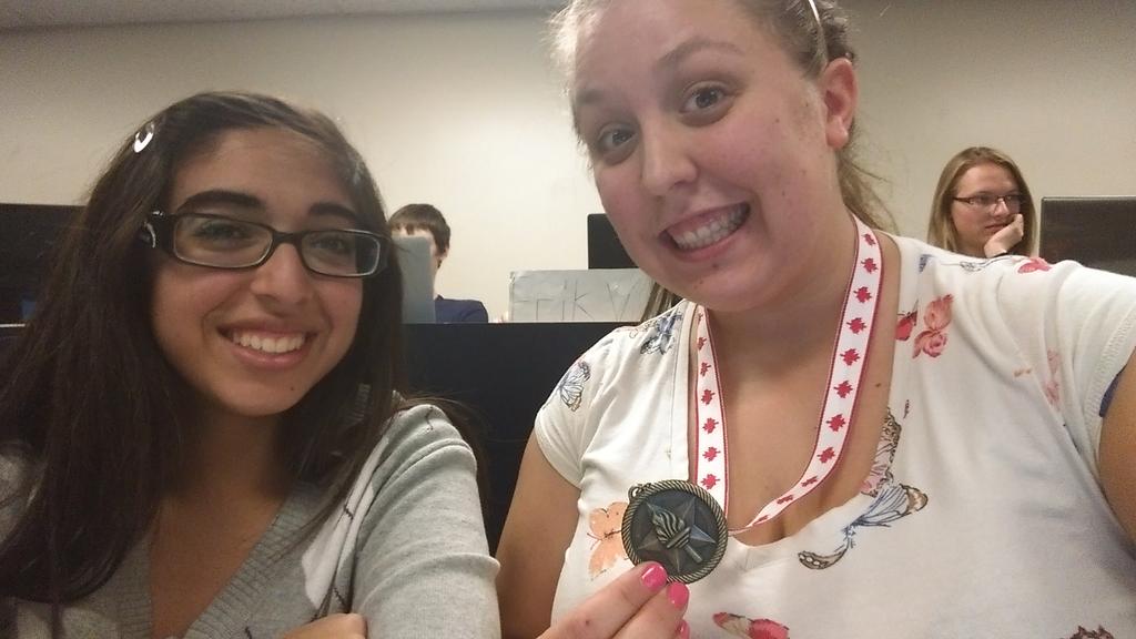zoedc3's tweet photo. With @ashnahaji I got the Tech Savvy medal in #B472Fall #nbd #BeAllergicToAverage @aquarry http://t.co/DkjsEDIZfw