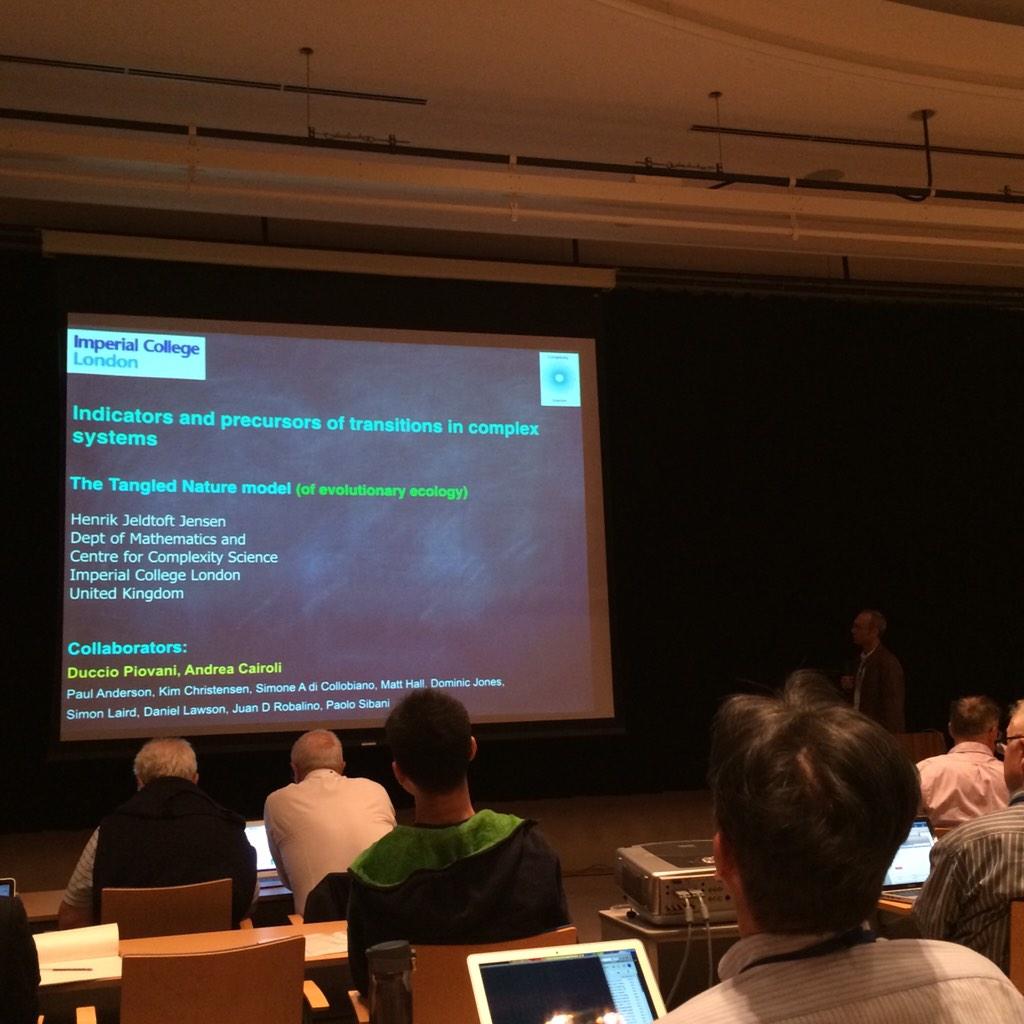 eflegara's tweet image. Indicators and precursors of transitions in complex systems | H.J. Jensen @SMSEC2014