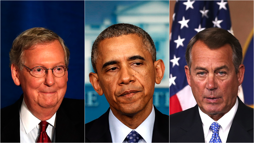 cnni's tweet photo. In 2008, Obama walked into the White House promising to change U.S. politics. Now, he’s alone http://t.co/kcQAh9FhMg http://t.co/639loRlnaF