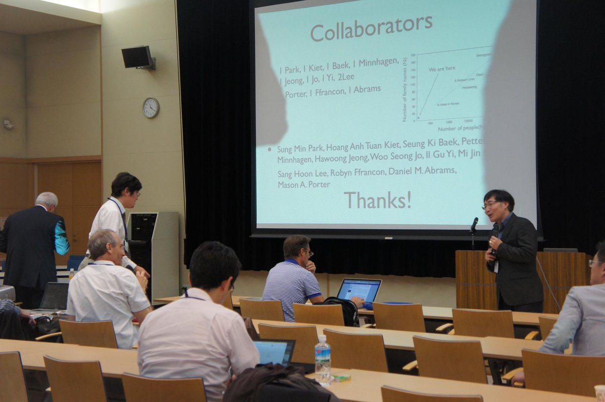 SMSEC2014's tweet image. Prof. Beom Jun Kim - Distribution of Korean Names #SMSEC2014