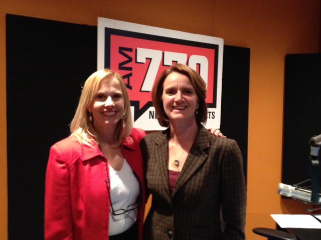 MCAN_tweets's tweet image. Dr. Laura "Lolly" de Jonge (@LollyDJ) with Angela Kokott of @QR77Radio @NewsTalk770 Thank you! #maternitycarecrisis