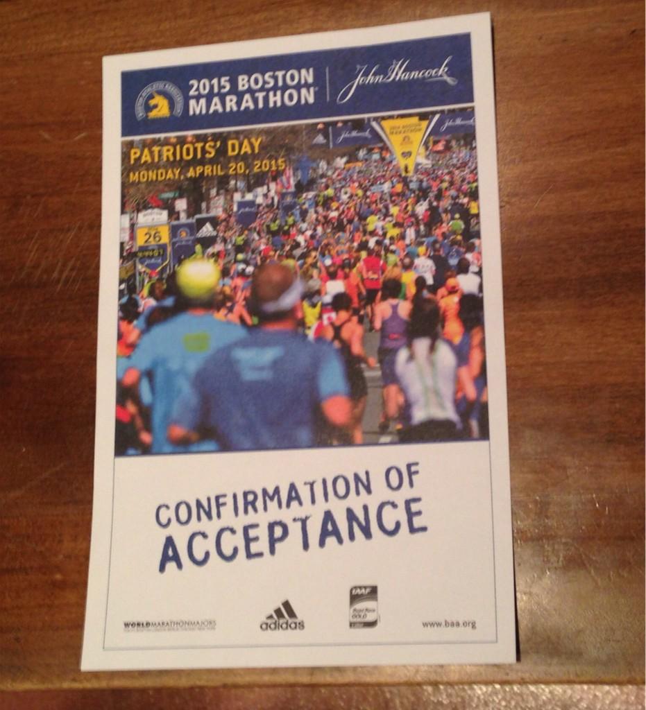 Runthosedogs's tweet image. It's official! #Boston2015 #Bostonmarathon #brooksrunning  #marathonrunner #dogrunner #run #runhappy #runthosedogs