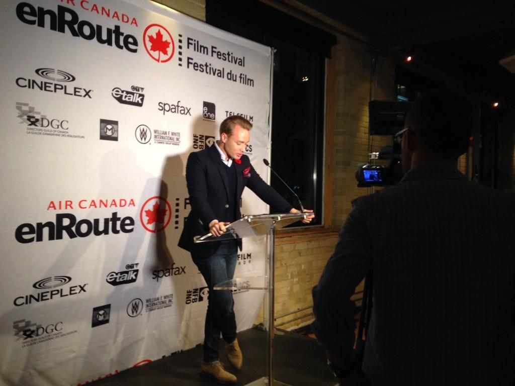 etalkCTV's tweet photo. Our @DSoltendieck hosting the @AirCanada @enRoutemag Film Festival event tonight in Toronto! #EFF2014 http://t.co/1lN1qOZxLW