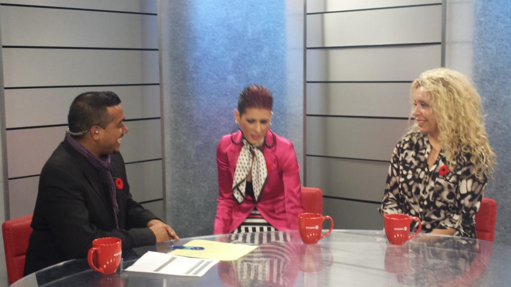 Randycity's tweet photo. Awesome having @AdelePimentel #saradias of @CLMississauga on @RogersTVPeel #localnotes. A Night for Austim Nov 22. http://t.co/zypY7FenMC