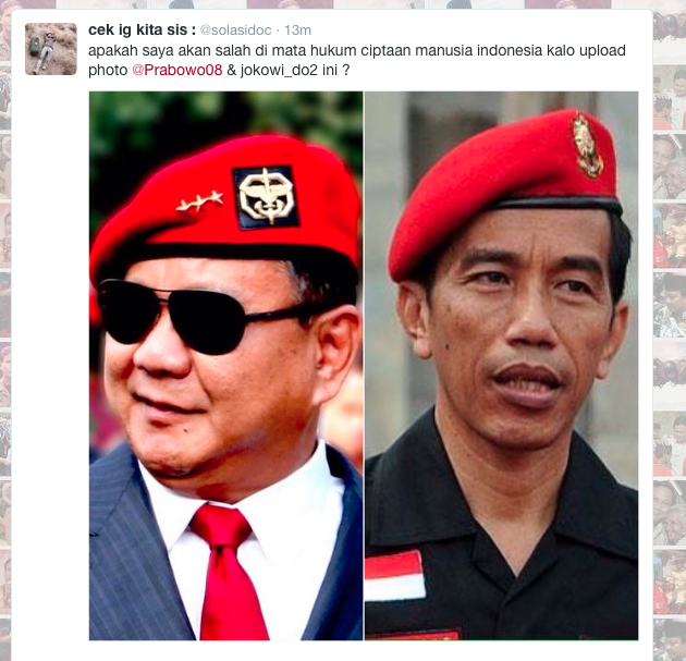 Hati-hati yang upload nanti dipolisikan. #PresidenTukangSate