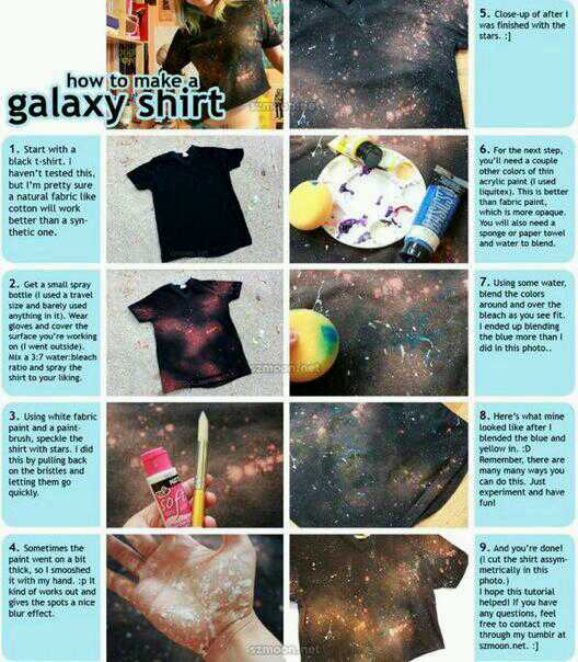 DIYsomething's tweet photo. how to make a galaxy shirt http://t.co/SvKl6TvV94