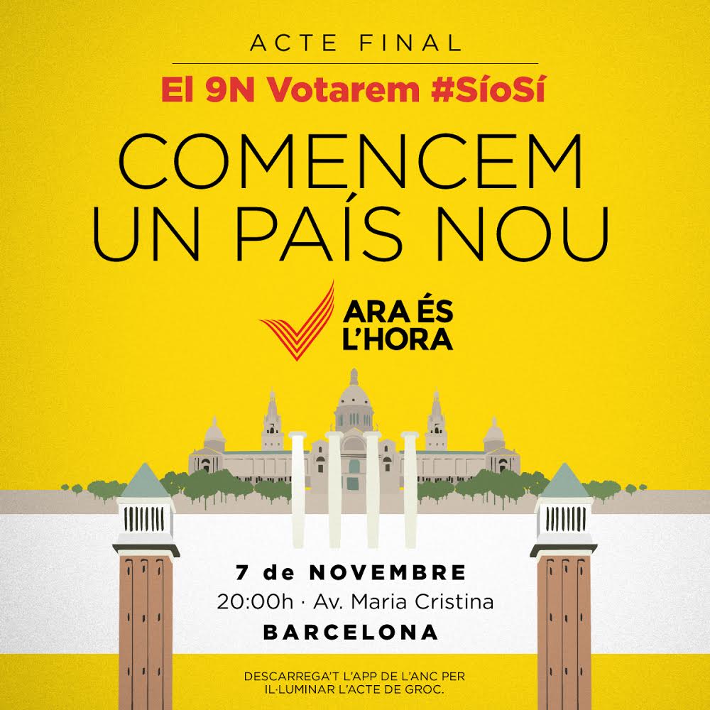 catalangate's tweet image. ALERTA: Demà a les 20h, tothom a l'acte final que celebrarem a l'Av. Maria Cristina de Barcelona! Fem RT massiu!