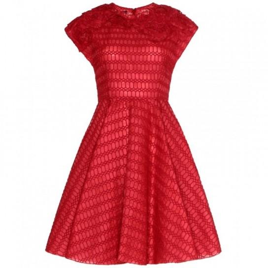 ShallowMint's tweet image. Wedding in #red #silk #minidress with #short #sleeves for Christmas 2014