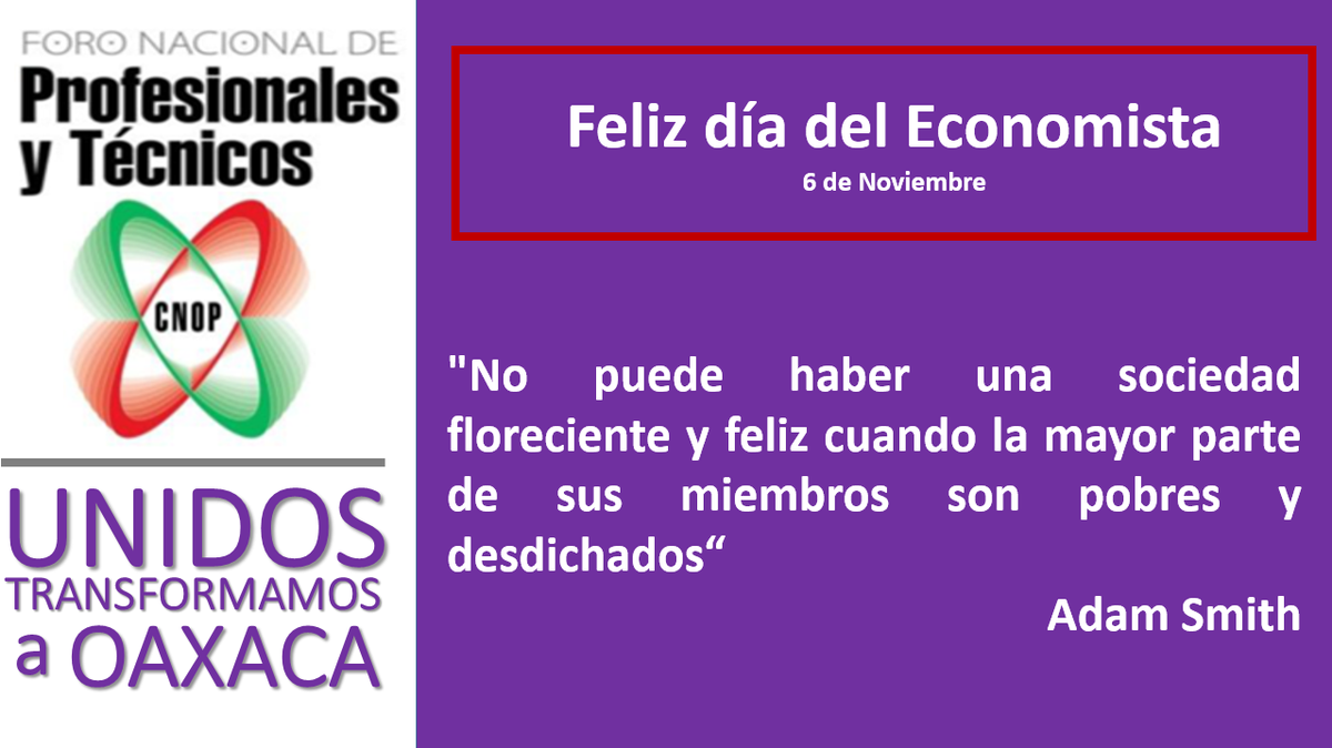 FNPyTOax's tweet photo. Feliz día del Economista @PerezSoraya @cn_economistas @acanovelez @RaulMejia @eleconomista @ElFinanciero_Mx http://t.co/VMz8Hcghvw