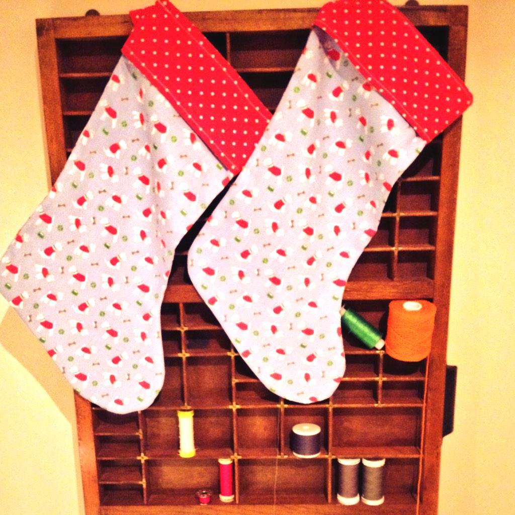 I've been busy making Christmas Stockings for the Pooches using <a href="/Cath_Kidston/">Cath Kidston</a> fabric #christmas #cathkidston #dogs