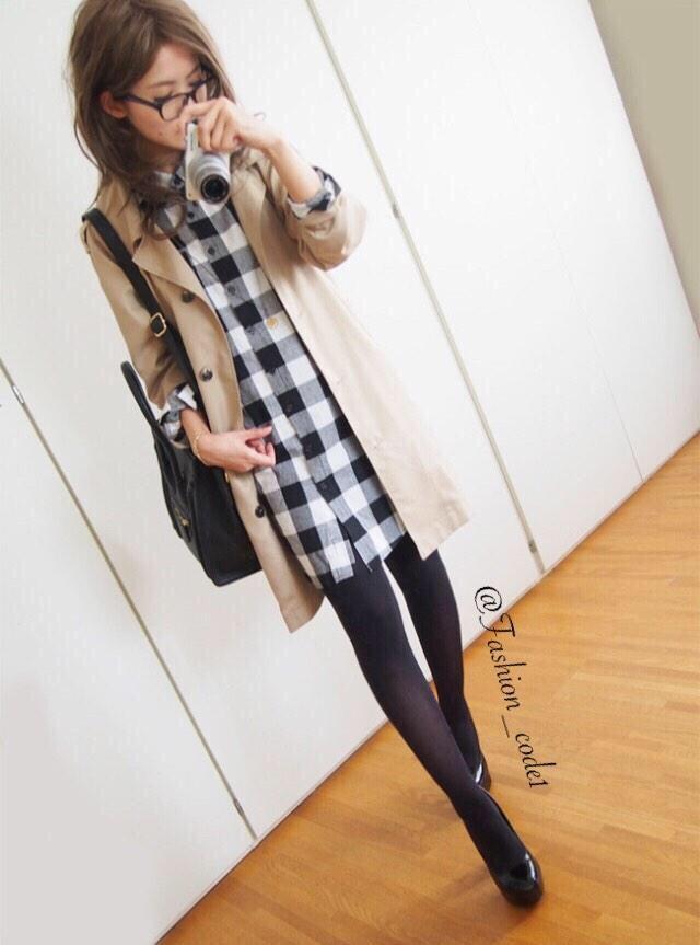 Fashion_code1's tweet photo. ブロックチェックの
シャツワンピコーデ♡ http://t.co/S2aVa09o5k