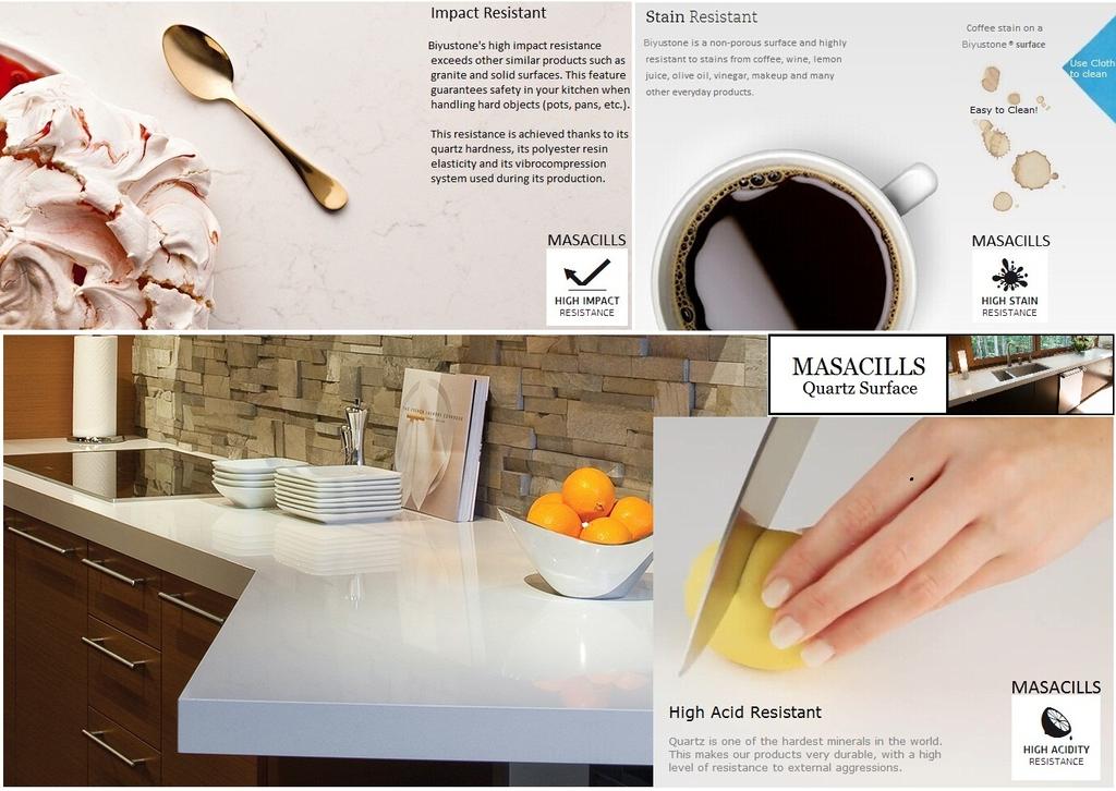 MASACILLS Quartz New Catalogue,Made in Gaoming BiyuStone Manufactory