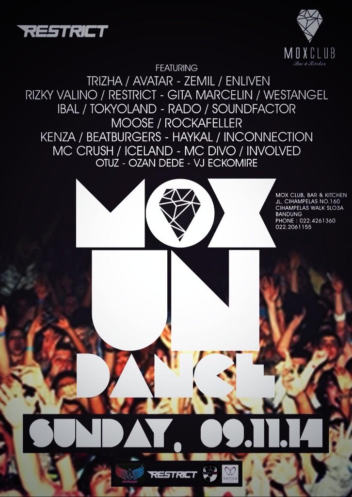 #ComingSoon "Moxundance" Nov'9th <a href="/MOXCLUB/">MOXCLUB Bar&Kitchen</a> w/ <a href="/TRIZHAharun/">Trizha Harun</a> <a href="/ZemiLDeLeCo/">IG: ZemiLDeLeCo</a> <a href="/ibalrivaldy/">IBAL</a> <a href="/RadoLeonardo/">Reno Rado Leonardo</a> @gita_marcelin !