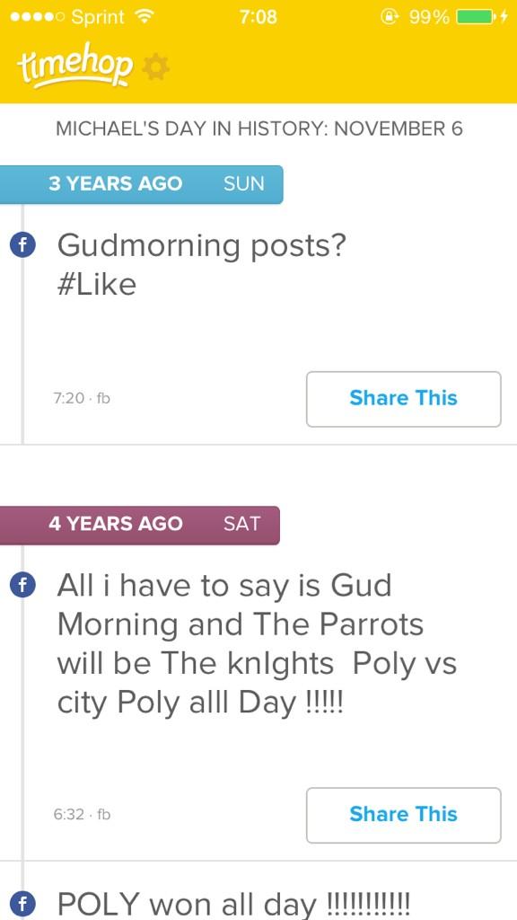 KingMickle21's tweet image. My time hop already know what&apos;s ups #PolyAlumni #PolyPride