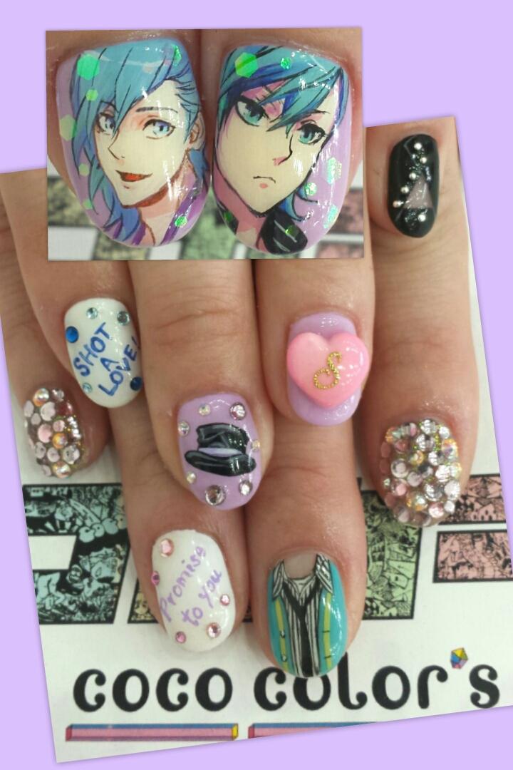 Color Sすみな西山 على تويتر お客様オーダー うたプリ 美風藍ちゃん 小指なんだかわかりますか 蒼井翔太さんのヘソ出し衣装です 痛ネイル Http T Co Ixda6f0hzb