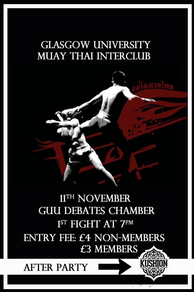 GUSAMuayThai's tweet photo. We've got our teaser posters up for Tuesday. Make sure you come down to GUU. http://t.co/t2BCQF6y7b