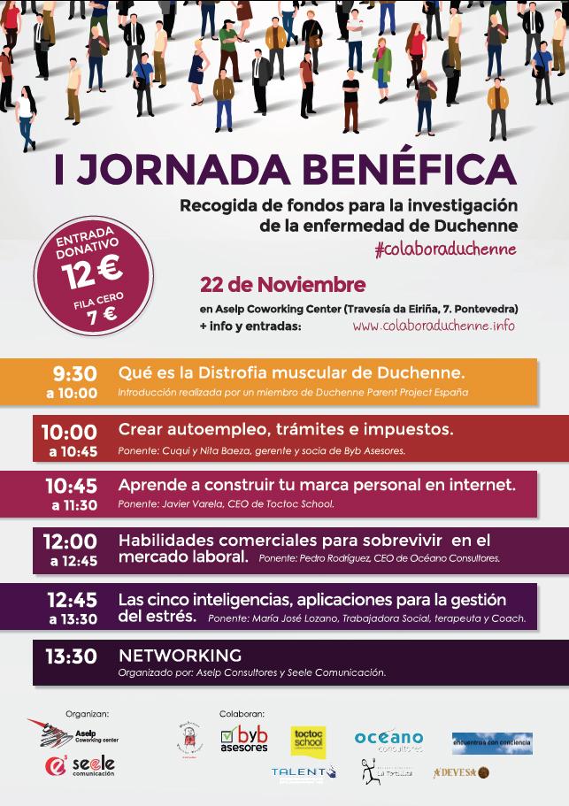 22 de noviembre jornada benéfica de @AselpConsultore en apoyo a Duchenne Parent Project. Asiste! #colaboraduchenne
