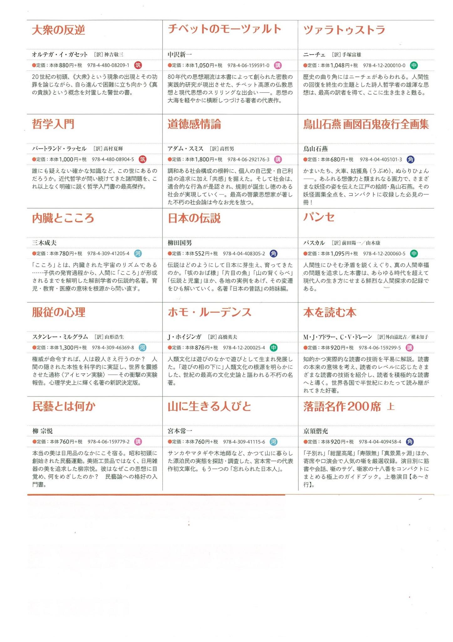 講談社 新刊 なう チチカカコ ちくま学芸文庫 中公文庫 角川ソフィア文庫 河出文庫 講談社学術文庫 の5社編集長が本気で推す これが教養だ フェア 本日より全国主要書店で開催 凄い本が並んだ Chichikakako5 Kodansha G Http T Co 講談社 新刊 なう チチカカコ ちくま学芸文庫 中公文庫 角川ソフィア文庫 河出文庫 講談社学術文庫 の5社編集長が本気で推す これが教養だ フェア 本日より全国主要書店で開催 凄い本が並んだ Chichikakako5 Kodansha G Http T Co