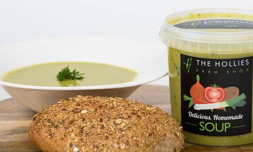 How about a bowl of homemade soup in our coffee shop with a warm <a href="/devonshirebaker/">Devonshire Bakery</a> multigrain roll?
 #lovehollies