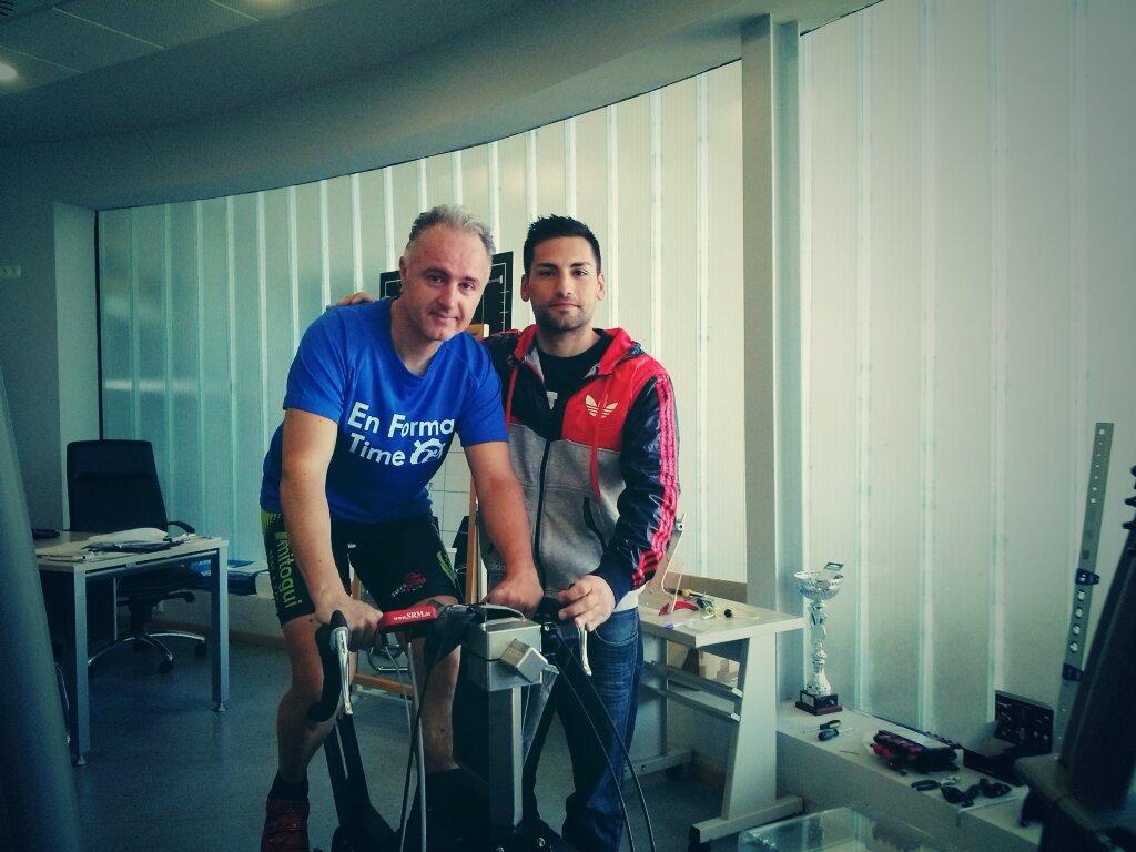 enformatime's tweet photo. Una vez realizada la prueba de esfuerzo de Raul Perez, comenzamos a preparar la Quebrantahuesos 2015! #QuererEsPoder http://t.co/SdrR1041Qk