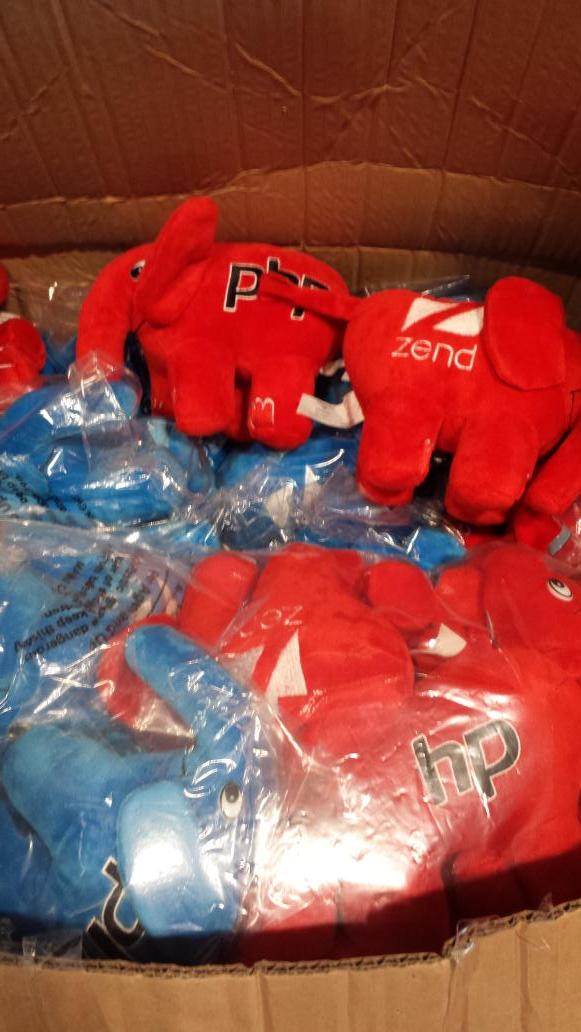OpalPin's tweet image. These #zend #elephants from our sponsor are too adorable to miss! Come get yours at #TrueNorthPHP