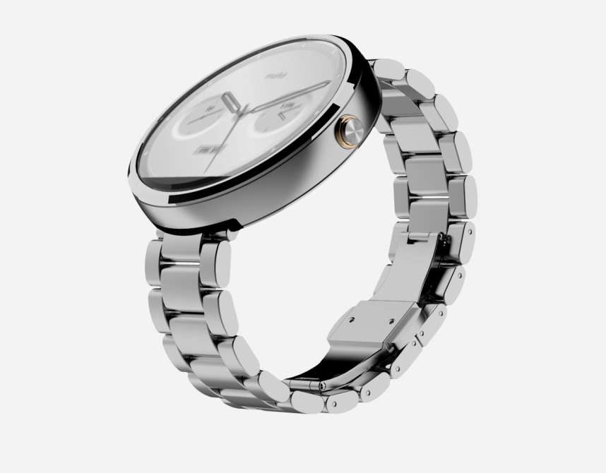 rozetked's tweet photo. Moto 360 теперь также доступны в золотом и серебряном цвете с тонкими (18 мм) железными ремешками за $329 http://t.co/q8RP24GmtT