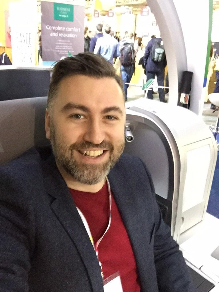 cianfanning's tweet photo. Loving the #NewBusinessClass experience from @AerLingus @WebSummitHQ http://t.co/mUE4VU92ME