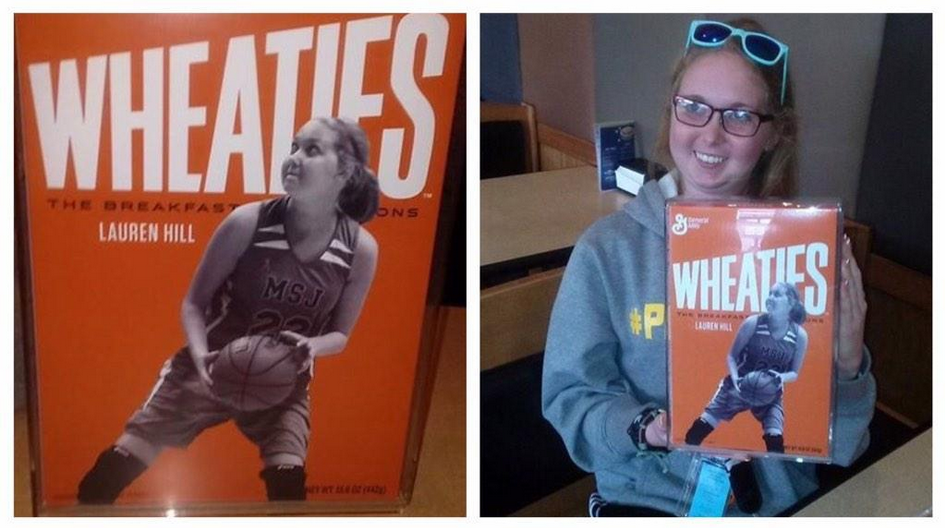 SportsCenter's tweet photo. Inspirational Mount St. Joseph freshman Lauren Hill gets honored with her own Wheaties box. http://t.co/Wx3PtKo0bW http://t.co/ZXVJW74zd2