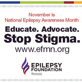 November is Epilepsy Awareness month! Visit epilepsyfoundationmn.org/awareness #riseaboveseizures