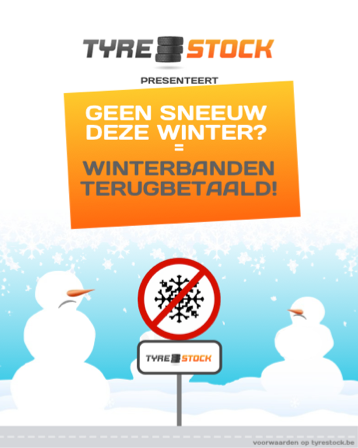 Tyrestock's tweet photo. Geen sneeuw deze winter in België? Wij betalen jouw winterbanden terug. Lees er alles over op https://t.co/iLqtmyl0Js http://t.co/Bb7DBdUcaa