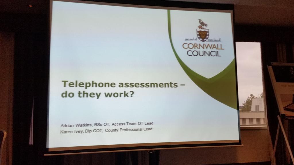 Helen_OTUK's tweet photo. Next up... @KarenIvey & co.... Do Telephone Assessments Work? #COTSSH14 http://t.co/CumfJbkBiv