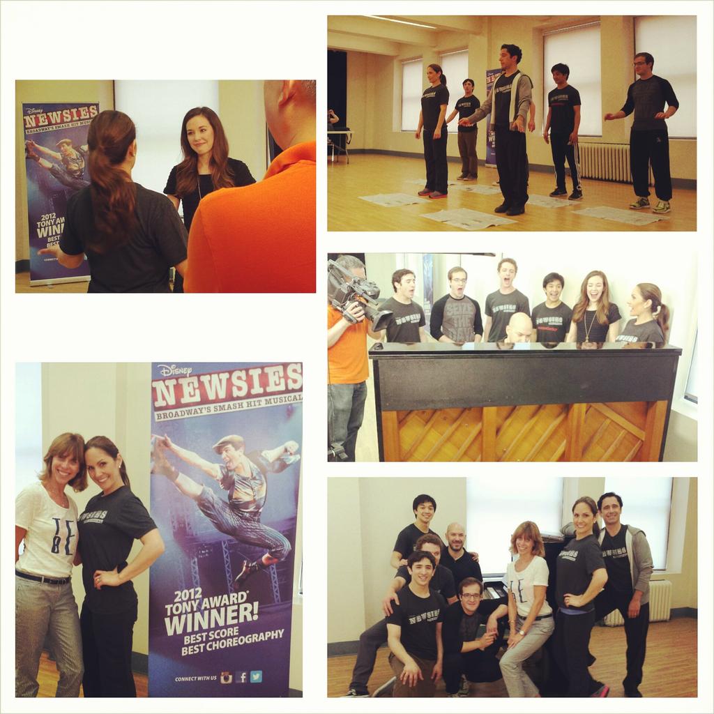 jmk1165's tweet photo. Extra @Newsies today!  Paper Dance &amp; singalong with @AmberMilt @BwayAmerica @broadwaycom @balancingactTV @lifetimetv http://t.co/9OhqwK8chH