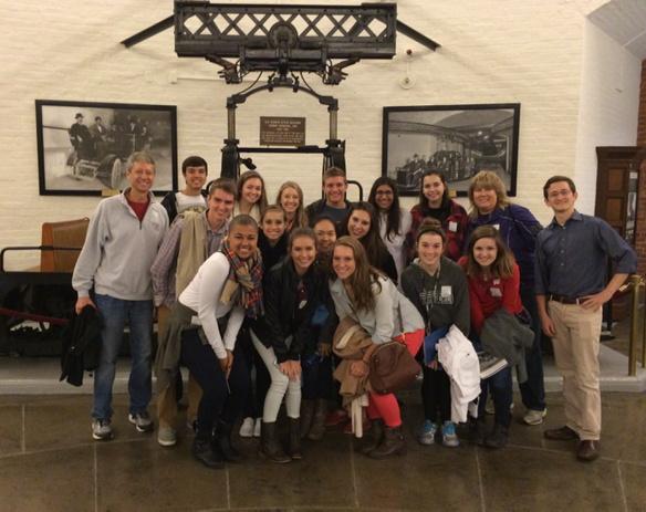 JimMcCrossen's tweet image. BVNW publications students in front of historic US  Senate train on the way to Senate cafeteria for lunch @bvnwnews