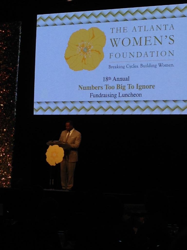 dixiemccurley's tweet photo. @KasimReed addressing AWF @atlWomensFDN fundraising luncheon. Goal: raise $100,000 | so far $19,000. #numberstoobig http://t.co/9IniScrRkr