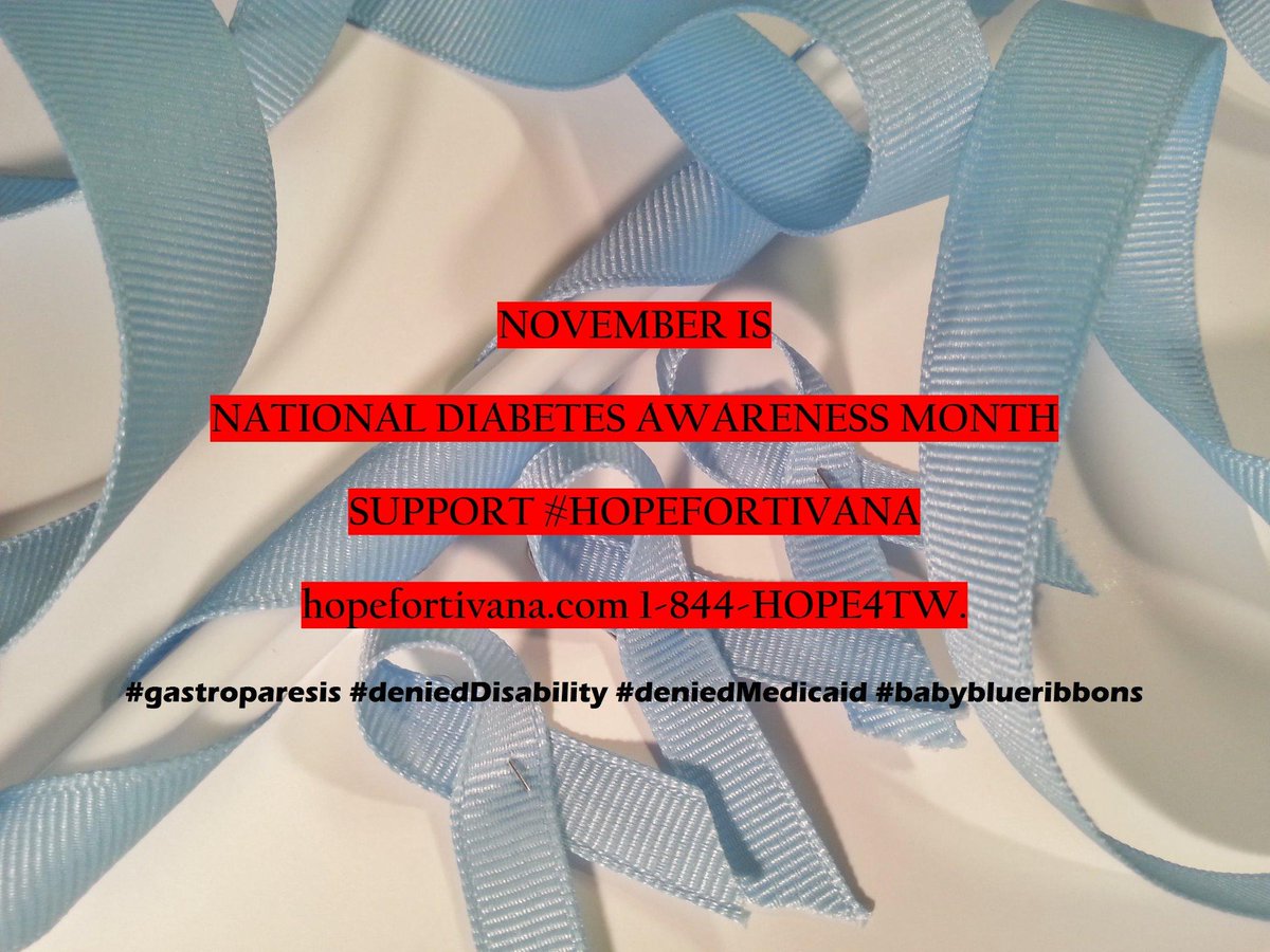 Shimoneatl's tweet photo. @HamiltonAnthony Nat'l #Diabetes AWARENESS MONTH Pls Support http://t.co/uzXm3pCKen  #gastroparesis #deniedDisability http://t.co/Qib9cxHZ2v