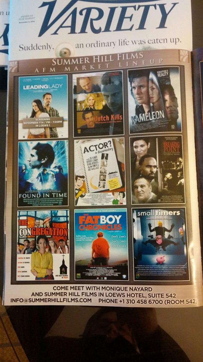 tomcatfilmsllc's tweet photo. Summer Hill Films and our market lineup... Full page ad in Variety today. #AFM2014 http://t.co/XIIixVMJxl