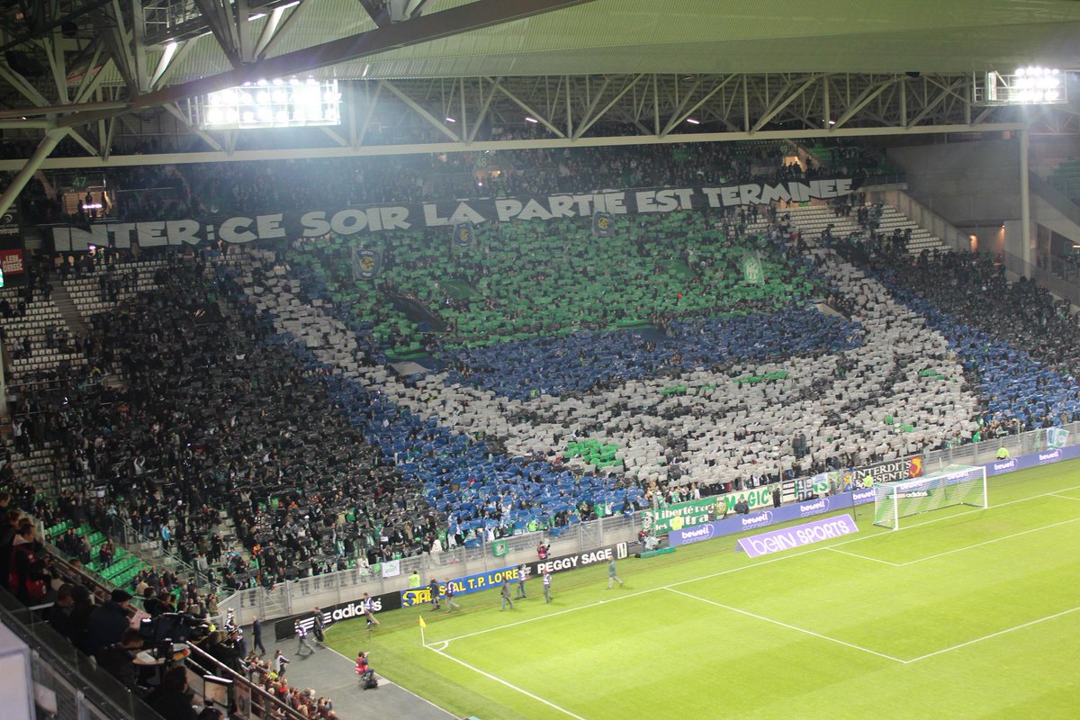 ASSEofficiel's tweet image. #ASSEInter : Tifo "Magic" #AllezLesVerts