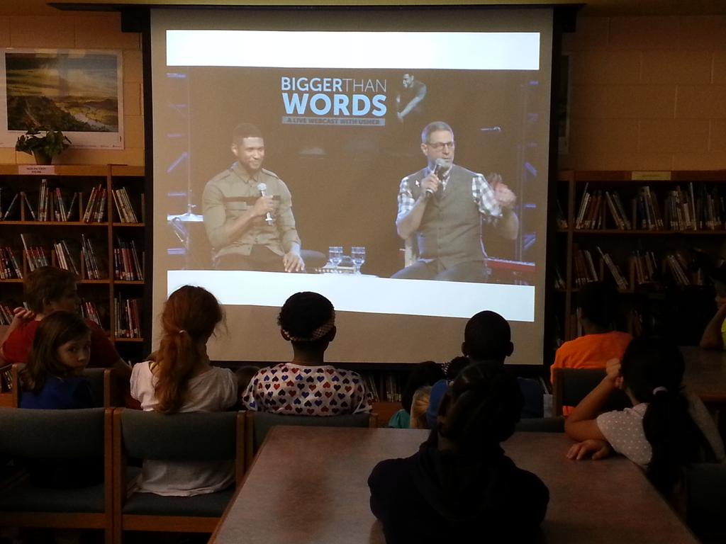 HCESMediaCenter's tweet photo. Usher webinar in the Media Center.  Great message about the power of reading. http://t.co/FZLZLNq1Oz