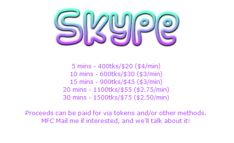 This is one of those rare times that I am DOING skype shows.. Going on for the rest of the month, as