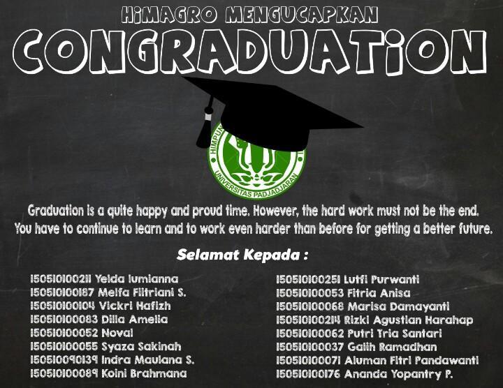 himagroUNPAD's tweet photo. Selamat wisuda buat eceu @Syazas sukses terus buat masa depannya :D Salam Bravo.! Pertanian Jaya.! http://t.co/paL8rjwAQl