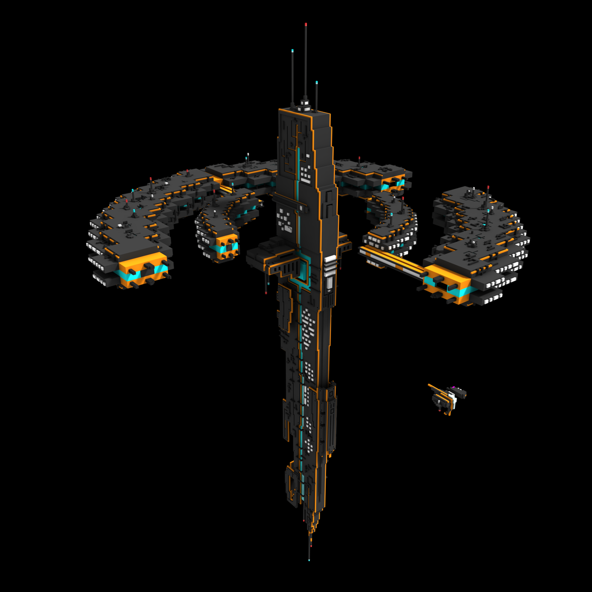 Voxels's tweet photo. So...I finished the Space station for GroundFall. #groundfall #gamedev #indiedev http://t.co/Qia6uE0khk