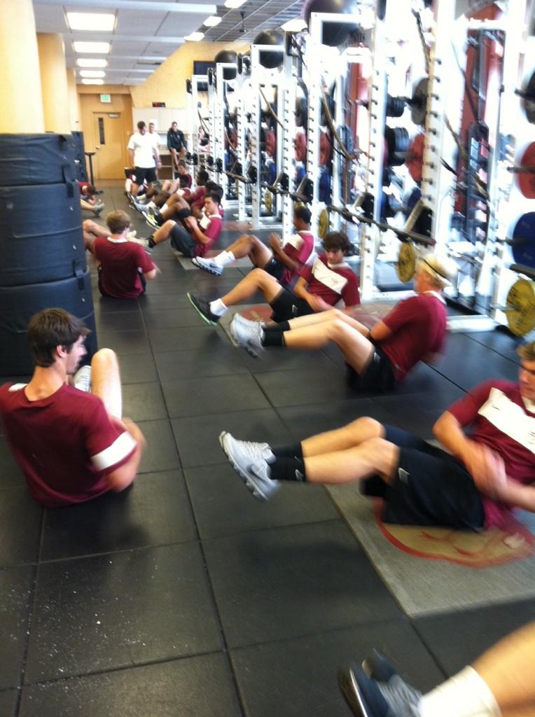 CofCSportsPerf's tweet photo. @COFCSoccer back in the weightroom! Today begins the path to a successful 2015 season! #CougarNation #TheCollege http://t.co/ezVgsbSmt0