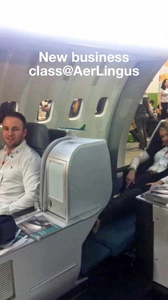WayneLawlor's tweet photo. Check this out @AerLingus #newbusinessclass #Experience #WebSummit2014 http://t.co/GFaOtLqtm8