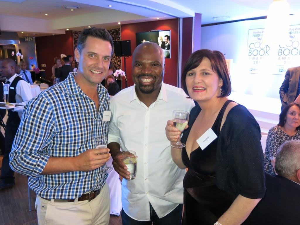 SundayTimesZA's tweet photo. Marc Middlecote, Benny Masekwameng and @HilaryBiller at #STCookbook Awards 2014 http://t.co/BPuMTOVyWU