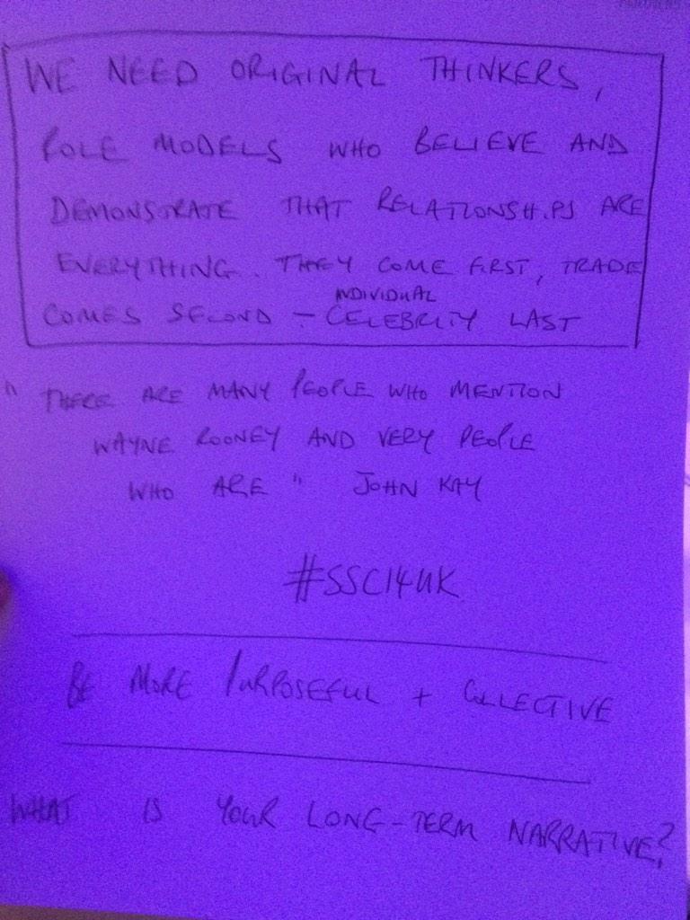 #SSC14UK What is your long-term narrative?