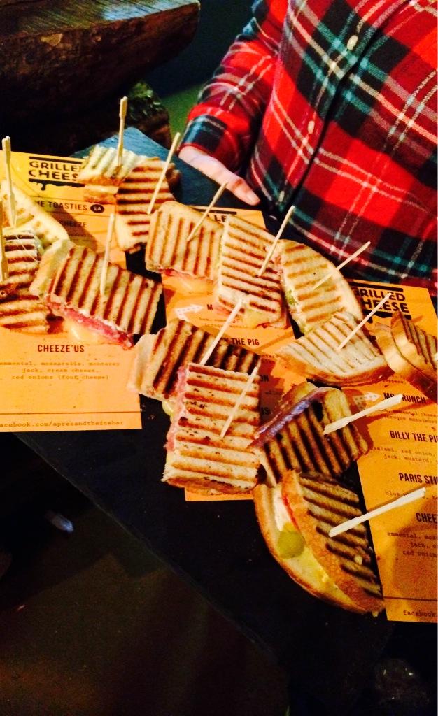 We're knocking out some epic canapés at #icefestival launch in <a href="/ApresandIceBar/">Apres & The Ice Bar</a> GrilledCheese all round #LiverpoolONE
