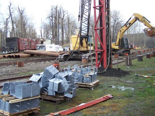 pgrailmuseum's tweet photo. Construction has begun on the NEW Display Pavilion. 6-10 rail cars/coaches will have a shelter by Summer 2015!! http://t.co/pawV808I9G