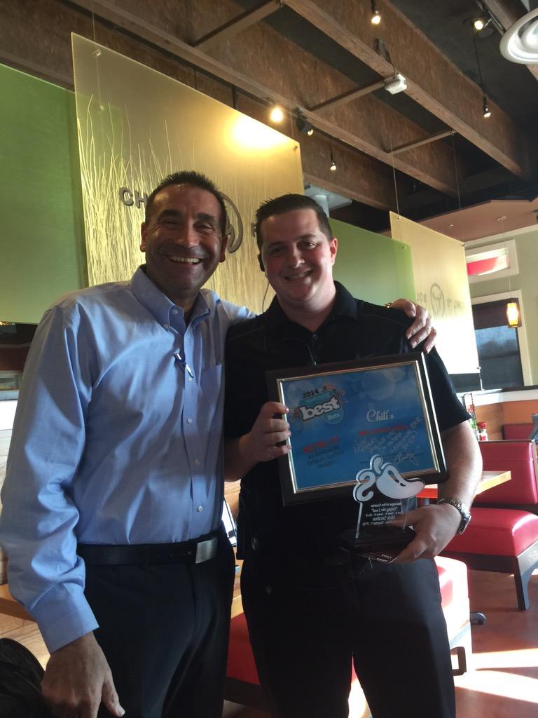 Congrats Nick Serafine Chili's Mt Dora , Hesman Manager of The 1st Qtr , 1st Egg Leader ! #todayschilis #bestjobever
